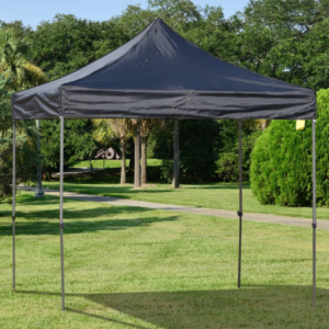 Black/White 2.9m x 2.9m Steel Frame Raised Roof Pop-Up Canopy â€“ Portable Outdoor Shelter for Events and Parties