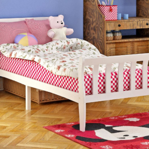 White Modern Single 3ft Kids/Adult Sleeping Bed Wooden Frame