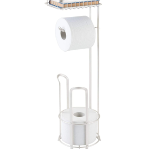 Toilet Paper Holder with Storage Shelf