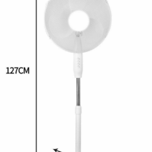 Portable Electric Oscillating Standing Fan Adjustable Height 3 Speed Setting