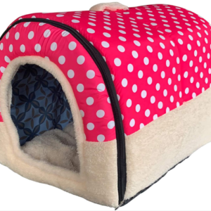 Washable Non-slip Foldable 2 in 1 Pet House with Removable Cushion Detachable Cashmere Mattress