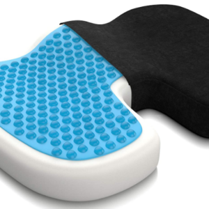 Universal Orthopaedic Seat Cushion with Gel Layer, Memory Foam Chair Cushion for Coccyx Relief, Pressure Relieving, for Pressure Sores, for Car, Office and Wheelchair large Black net