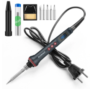 Handskit 90W LED Digital Soldering Iron Kit 110V/220V with Adjustable Temperature for Precision Electronics Repair
