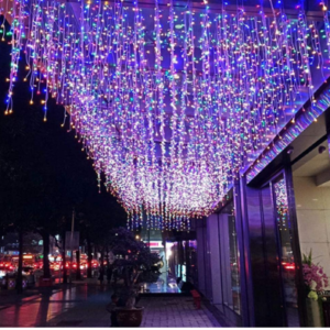 Gold and Purple Fairy String Lights, Plug-In Decorative LED Lights for Parties, Festivals, Home, and Holiday Decorations