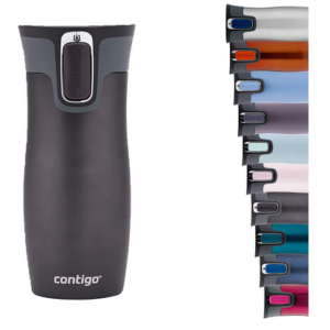 West Loop Auto seal Thermal Mug, Stainless Steel,keeps drinks hot for up to 5h