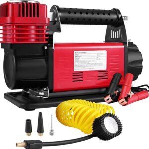 High Pressure Air Pump 12V Portable Compressor for Tires, Inflatables, and Vehicles