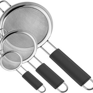 Stainless Steel Kitchen Strainer with Thickened Handle
