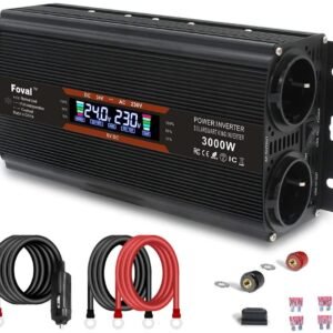 Voltage Converter 24 V 230 V 1500 W / 3000 W Inverter Power Converter with 4 Fuses