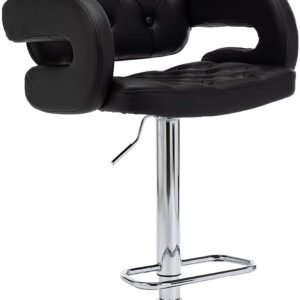 Swivel Faux Leather Breakfast Stool