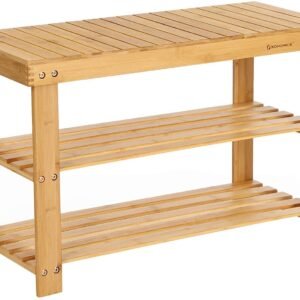 Shoe Rack with Bench Bamboo