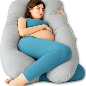 U-Shaped Pregnancy Pillow, Side Sleeper Pillow, Positioning Pillow with a Removable and Washable Cover