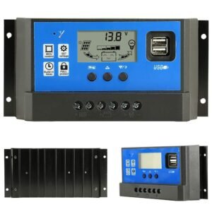 Solar Charge Controller Auto Parameter Adjustable LCD Display with Dual USB