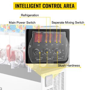 Commercial 1300W Low Noise Stainless Steel Margarita Smoothie Maker, 220V Frozen Drink Machine
