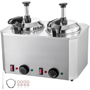 Stainless Steel Cheese Pump 30-110â„ƒ Nacho Cheese Warmer with Heating Blocks Nacho Cheese Dispenser with Pump 10-30ML Per Time