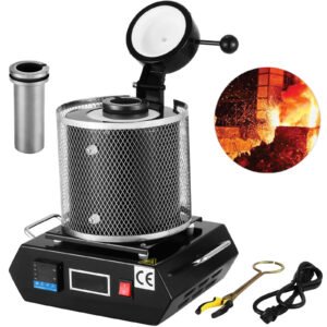 1kg Gold Muffle Furnace with Graphite Crucible 220V, Professional Automatic Melting Furnace â€“ Optimal Capacity and Voltage