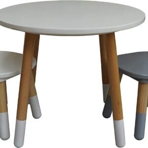 Toddler Kids Activity Play Table 2 Chair Wooden Set, Children's Table and Chairs,