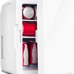 White Table Top Mini Fridge Ice Box Freezer 10l Drinks Cooler