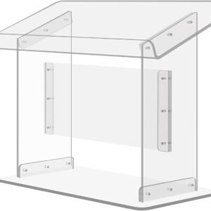 Surface Acrylic 19.5" tall plexiglass podium Podium Acrylic Table 27"x13.7