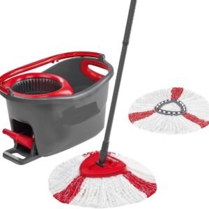 Turbo EasyWring and Clean complete set, Metal, red/grey, 48,6 x 29,6 cm