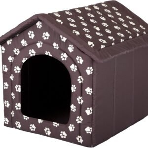 Waterproof Dog House Hut with Paws Removable Roof Size of Dog Kennel: 4 Strong Cordura Fabric, 60x55 cm, EU Product; Machine Washable 30Â°C; Scratch-Resistant
