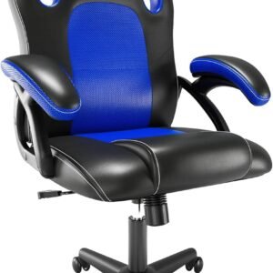 Swivel Office Computer chair Lumbar Support PU Leather Ergonomic Conference Chair with Lumbar Support, PU (Polyurethane) Leather, Adjustable Work Chair, Gas Lift