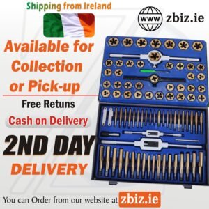 86-Piece Tap and Die Set with Thread Cutting Tools - Complete Metric and Imperial Threading Kit for Professional and DIY Use