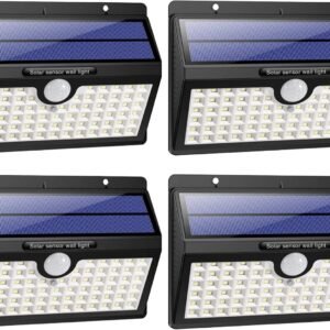 Solar waterproof lights for outdoor use with motion sensor 4 pack