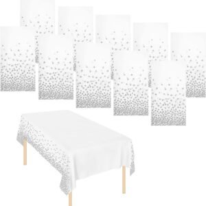 10 Pack Tablecloths Disposable Table Covers Parties Table Clothes Skirt Wipeable Plastic Tablecloth Waterproof Party Tablecloths for Indoor or Outdoor Birthdays Weddings Christmas